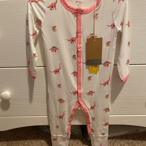 Kyte Baby 18-24 Rose Jurassic Button Romper NWT